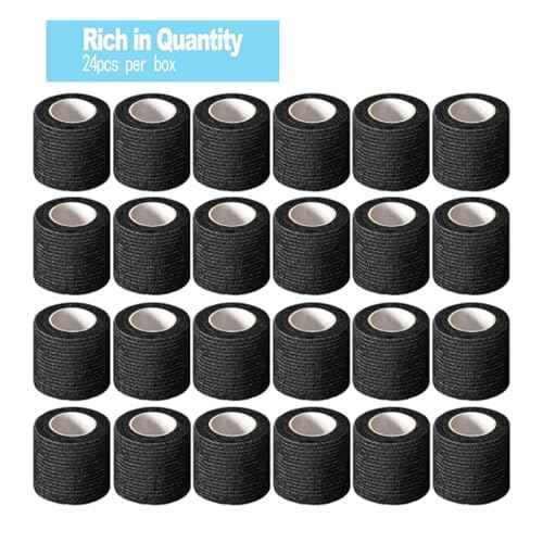 Tattoo Grip Tape - Beoncall 24pcs Self Cohesive Bandage Wrap 2¡±x 5 Yards Tattoo Gun Wrap Athletic Tape Tattoo Accessories Tattoo Supplies