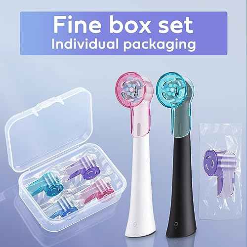 Toothbrush Head Covers for Oral B iO Toothbrush Heads, Toothbrush Caps Suitable for Oral B Round Electric Toothbrush Head, iO Brush Head Covers for Travel & Home (4 Pcs, Colourful)