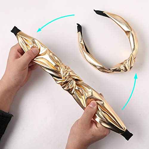 Ivyu Headbands Women Hair Head Band- Knotted Wide Turban headband Fashion Cute Hairbands Hair Accessories for Girls and Women (YHHFG-017)