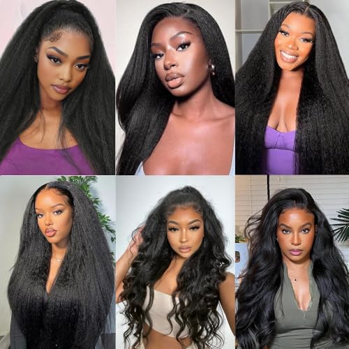 Yaki straight Human Hair Bundles Kinky Straight Bundles Human Hair 16 18 20 inch 100% Unprocessed Brazilian Virgin Hair Kinky Straight Hair Sew in