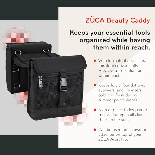 ZUCA Beauty Caddy with Built-in Seat Cushion (Black)
