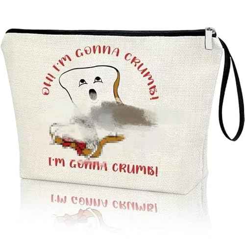 White Elephant Gag Gift for Her Girlfriend Wife from Husband Boyfriend Lover Gift Cosmetic Bag Oh! I'm Gonna Crumb Funny Romantic Gift for Women for Christmas Valentine's Day Anniversary Birthday