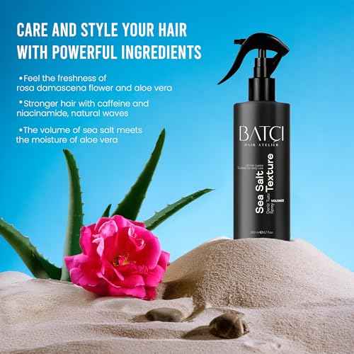 Sea Salt for Men ? Hair Texture Adds Instant Volume, Texture & Thickness, Lightweight Hair Salt for Natural, Textured Look, Achieve Effortless Beach Waves & All-Day Hold ?6,8 fl oz