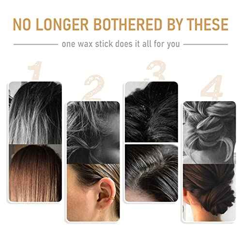 VOLLUCK Hair Wax Stick for Wigs, 2 PCS Edge Control Slick Stick Hair Pomade 2.7Oz Stick Non-greasy Styling Wax, Long Lasting, Strong Hold Temporary Hair Styling Product for Edge Frizz