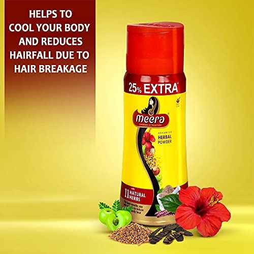 Meera Advanced Herbal Hair Wash Powder (150gms)(5.29 Ounces).