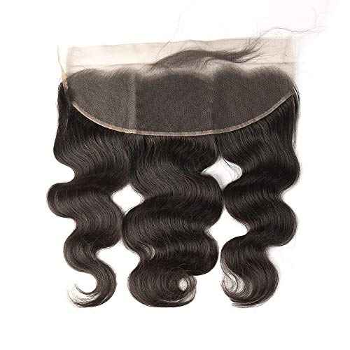 Body Wave Lace Frontal 13x4 Ear to Ear Lace Front Closure Brazilian Virgin Remy Human Hair with Baby Hair Body Wave Frontal Natural Black Color 16 inch