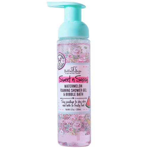 Bella & Bear Sweet 'n' Sassy Watermelon Mega Bath & Body Gift Set with Foaming Shower Gel & Bubble Bath, Bath Milk, Body Scrub & Lip Scrub and Lip Butter Great Gifts for Women