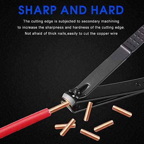 Manicure Kit Nail Clippers Set Stainless Steel Professional Pedicure Black 8 in 1 Grooming Nail Scissors Cutter Ear Pick Tweezers Scissors Eyebrow Nail file ... for Man&Women gift (black/red_8in1)
