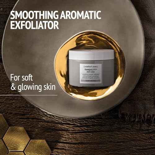 [ comfort zone ] Tranquillity¢â Body Scrub, Soothing Aromatic Gentle Exfoliator Enriched with Sugar Crystals and Amaranth & Almond Essential Oils, for an Instantly Smoother and Softer Skin, 10.06 Oz.