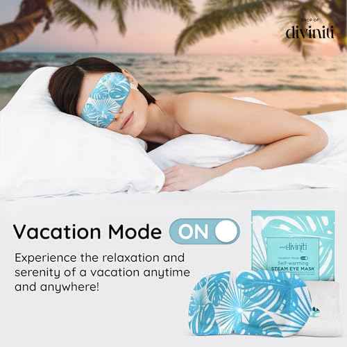 20-Pack Steam Eye Mask - Self Warming Heated Eye Mask for Dry Eyes, Up to 110F Degrees, Fast Soothing Relief - Puffy Eyes, Insomnia, Migraine - Warm Compress for Eyes DiviniTi