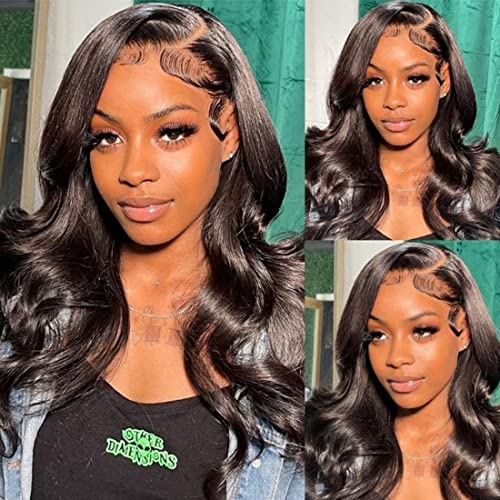 Body Wave Lace Front Wigs Human Hair 200% Density Glueless HD Transparent 13¡¿4 Lace Frontal Wigs Human Hair Brazilian Virgin Wig for Black Women Pre Plucked