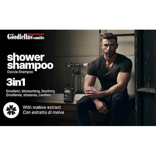 The Goodfellas' smile FURIAH 3-in-1 Shower Shampoo | Bold Leather & Wood Scent | Body Wash & Hair Cleanser for Men | Gently Cleanses, Hydrates & Refreshes | Made in Italy