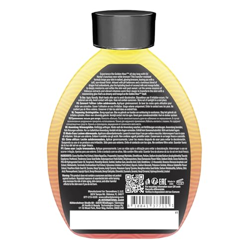 Ed Hardy Tanovations Golden Hour - Skin Softening Transfer Resistant Sunkissed Bronzer Golden Glow Tan Extending Dark Tanning Lotion
