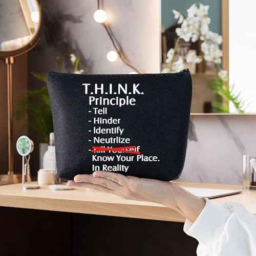 JNIAP Horror Web Series Makeup Bag Mandela Inspired Gifts T.H.I.N.K. Principle Mandela Horror Zipper Bag (Know Your Place mb)