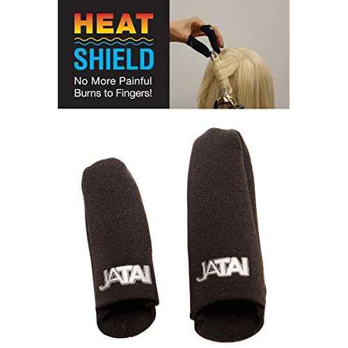 Jatai Heat Shield - Thermal Finger Protection Guards for Curling and Flat Irons, Wands, Blow Dryers - 2pc (Thumb & Finger)