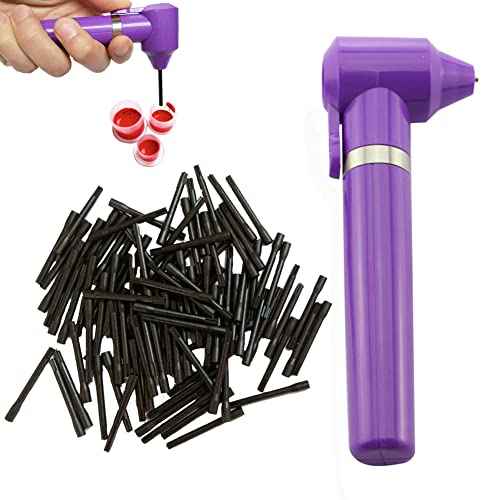 Tattoo Ink Mixer Machine Pigment Makeup Electric Eyebrow Nail Color Supply Tool Agitator Machine 100 Mixing Sticks Set-Purple