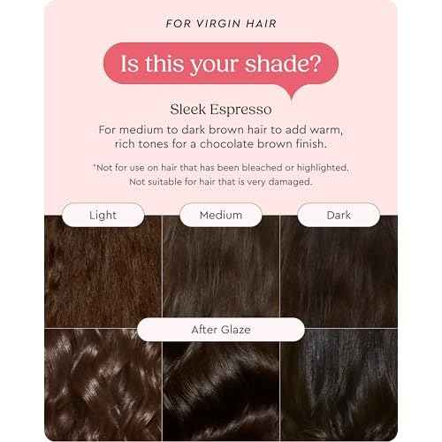 Glaze Supergloss Color Conditioning Gloss With Dispensing Pump ? Hydrating Semi-Permanent Color Hair Gloss & Shine Boost ? For Natural Medium to Dark Brown Hair ? 6.4 Fl Oz - Sleek Espresso
