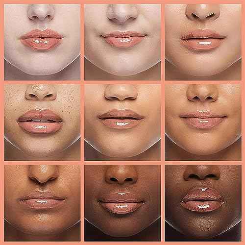 GECOMO Hydrating Lip Glow Oil, Moisturizing Lip Glow Oil, Nourishing Glossy Transparent Lip Oil, Plumping Lip Oil, Lip Balm, Non-sticky Tinted Toot Lip Balm for Lip Care (CLEAR) 0.2 OZ