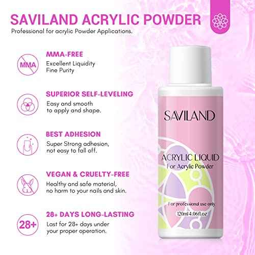 Saviland Acrylic Nail Kit ? Nails Kit Acrylic Set Acrylic Powder & Liquid with Builder Nail Gel Nail Drill Glitter Nail Art Powder Acrylic Nail Tools for Home DIY Nail Salon Use Christmas Gift