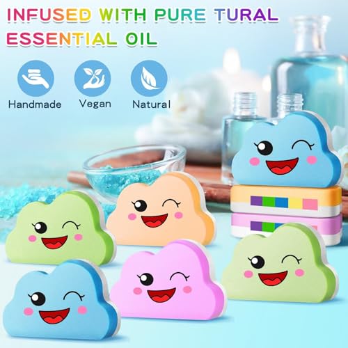 Rainbow Bath Bombs Gift Set, Handmade 8 Pcs Bath Bombs for Kids Girls, Kid Bubble Bath Fizzy, Stocking Stuffers for Kids, Christmas Gifts for Kid Women