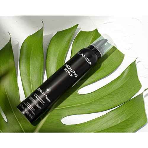 L'ANZA Healing Style Design Foam with Low Hold Effect, Boosts Shine and Adds Body, With UV and Heat Protection to Prevent Sun and Styling Damage (7.1 Fl Oz)