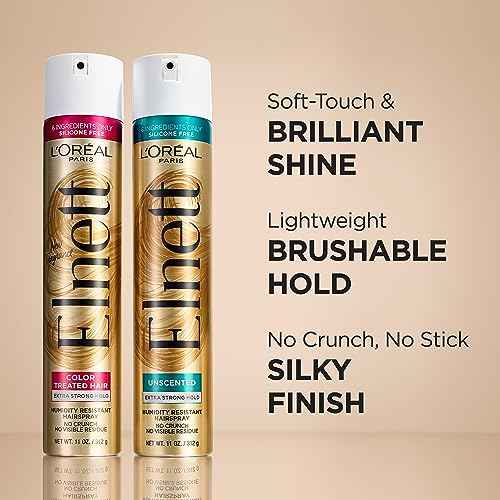L'Oreal Paris Elnett Satin Hairspray Extra Strong Hold Unscented 11 oz; (Packaging May Vary)