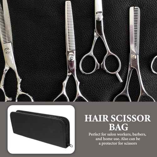 1 piece Scissor Pouch Bag Pu Rack Salonblack Compact Professional Leather Storage Hairdressing Use Barber Shear Home Scissor Pouch Decor