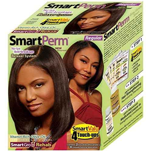 Smart Perm No-Lye Kit 4 Touch Up (Pack of 2) - Neutral Scent - Regular - All Hair Types