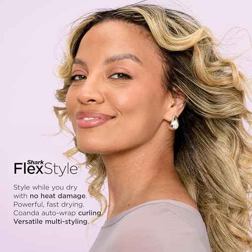 Shark HD430 FlexStyle Air Styling & Drying System, Powerful Hair Dryer Brush & Multi-Styler with Auto-Wrap Curlers, Paddle Brush, Oval Brush, Concentrator Attachment, Stone