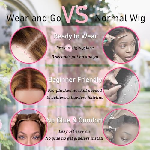 28 Inch Ombre Highlight Lace Front Wig Human Hair 200 Density Ombre Glueless Wigs Human Hair Pre Plucked Pre Cut 7x5 Hd 1b/30 Skunk Stripe Body Wave Balayage Highlighted Wig Human Hair for Women