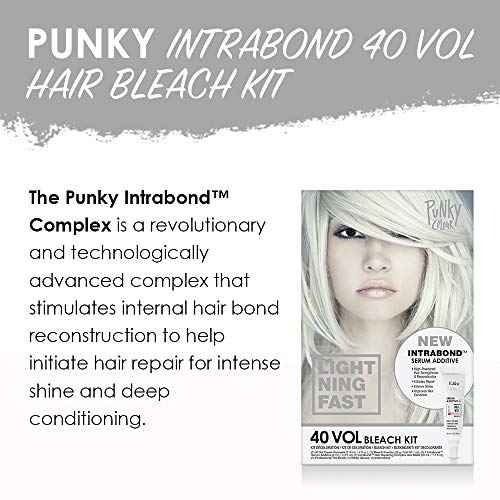 Punky Intrabond¢â 40 Vol Bleach Kit, Fast Bleaching Action for Brighter Hair