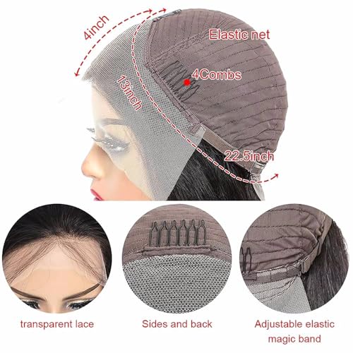 SODLIS Short Curly Bob Wig Human Hair 13x4 Lace Front Wigs Brazilian Virgin Human Hair Lace Frontal Curly Wigs For Black Women Pre Plucked with Baby Hair 150% Density (16 Inch)
