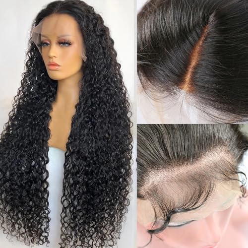 200% Density 32 Inch Deep Wave Lace Front Wigs Human Hair 13X6 HD Lace Frontal Curly Human Hair Wig Fluffy Natural Pre Plucked Wet And Wavy Wigs for Black Women Girl
