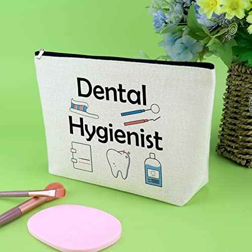Dental Hygienist Cosmetic Case, Inspirational Gift for Dentist, Travel Cosmetic Pouch