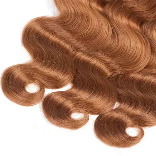 P1B/27 Black Blonde Highlight Human Hair Body Wave Bundles 18 20 22 Inch Brazilian Virgin Hair Double Weft Quick Weave 3 Bundles Soft Silky Weave for Black Women