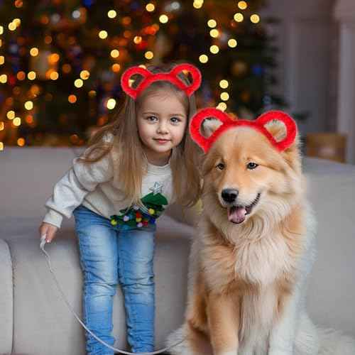 Brown Bear Ears Headband - 3 Pcs Bear Ears Costume for Halloween Cosplay