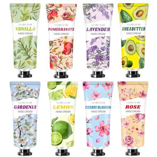 8 PACK Hand Cream Christmas Gifts for Women,Travel Size in Bulk Lotions for Dry Hands,Mini Hand Lotion for Mothers Day Gifts,Easter Gift for Teens,Appreciation Gift,Baby Shower Party Gift
