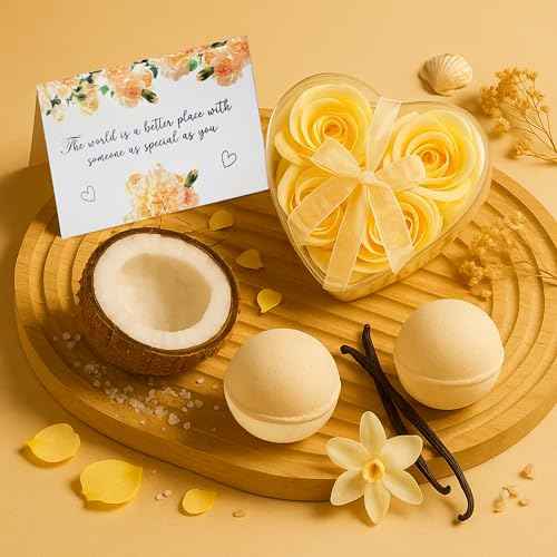 Birthday Gifts for Women Self Care Get Well Soon Gifts, Vanilla Coconut Relaxing Spa Gifts Box Care Package Basket w/ Luxury Blanket 40 oz Tumbler, Christmas Gifts Set for Mom Wife Girlfriend Sister