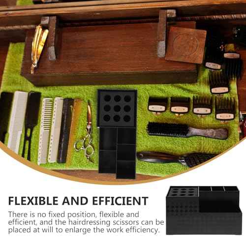 minkissy Scissor Holder for Hairdressers Shear Organizer Scissors Holder Box Hair Cutting Organizer Case Hairdressing Tool for Scissors Combs Clips for Barber Salon