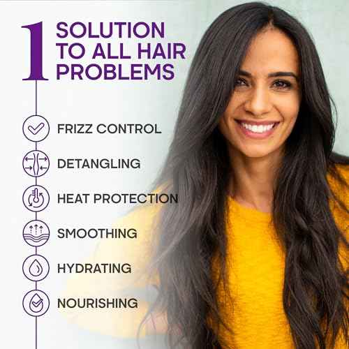 NUTRAHARMONY Hydrating Hair Serum ? Keratin Hair Treatment for Dry, Frizzy, Damaged Hair ? Biotin, Castor & Rosemary Oils ? Anti?Frizz, Heat Protectant & Split Ends Repair for Smooth, Shiny Hair, 5oz