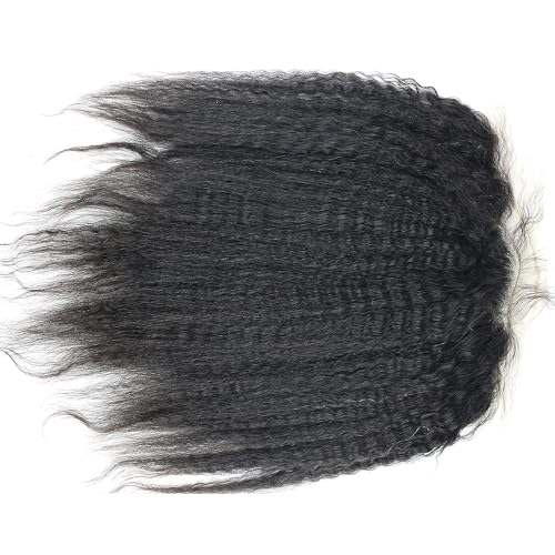 Dreambeauty 13¡¿6" Transparent Full Lace Frontal Closure Kinky Straight Ear to Ear Free Part Unprocessed Brazilian Virgin Human Hair Extensions With Baby Hair Bleached Knots Natural Color (12 Inch)