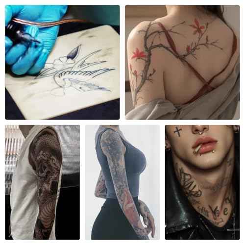 Tattoo Practice Skin - 3pcs Double Sides Blank Fake Skins with 10pcs Transfer Paper for Beginners, Tattoo Artists Supplies