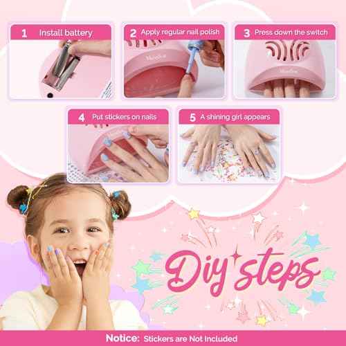 MelodySusie Portable Kids Nail Dryer, Mini Nail Fan Quick Nail Dryer for Regular Polish Manicure Tool, Safe for Hands, Skin, Children's Gift, Great Gift for Girls