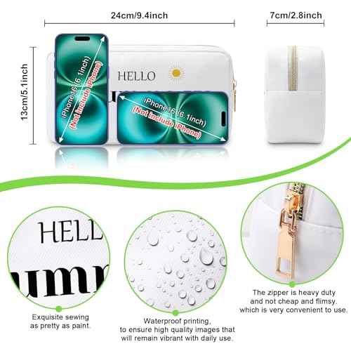 Summer Lover Gifts Makeup Bag Summer Gifts for Women Friend Travel Trip Gifts Beach Summer Cosmetic Bag Weekend Gifts Summer Themed Gifts Travel Pouch Beach Vacation Gifts Birthday Graduation Gift