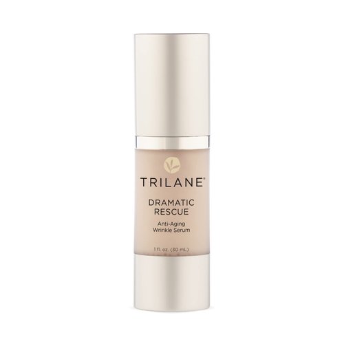 Trilane Dramatic Rescue Anti-Aging Serum with Sustainable, Olive Squalane Firms, Smooths, and Lifts for Younger Looking Skin. Cruelty-Free, 1 fl. Oz