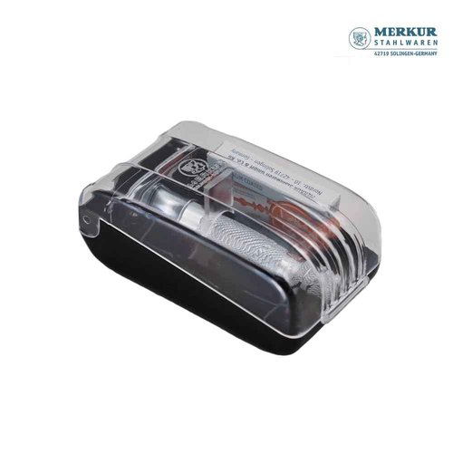 MERKUR 34C Short Handle Heavy Duty Classic Safety Razor Set with 10 Blades In A Box
