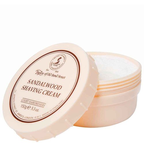 Taylor of Old Bond Street Luxury Shaving Cream Trio – Sandalwood, Jermyn Street, & Almond (3 x 150g Bowls)