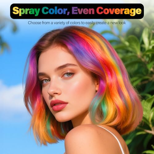 One-Day Temporary Hair Color Spray For Kids Women Men, Washable Hair Dye Spray Non-Sticky For Cosplay Party DIY, Christmas Party, Halloween Crazy Hair Day (Fiery Red, 4.06 oz)