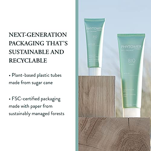 PHYTOMER Cyfolia Organic Exfoliating Cream | Healthy, All-Natural Facial Scrub Exfoliator | Certified Organic | Gentle Face Cleanser | Smoother, Softer, More Radiant Skin | 50 ml