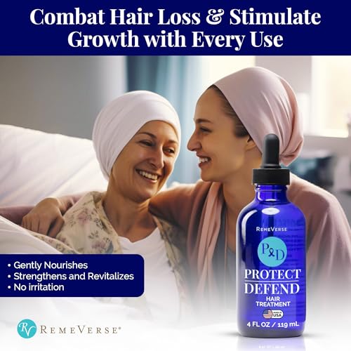 RemeVerse Protect & Defend Hair Treatment for Chemotherapy & Sensitive Scalps - Ideal for Healthier Hair & Regrowth - Cleanses, Nourishes Scalp & Strengthens Follicles - Made in USA - 4 oz